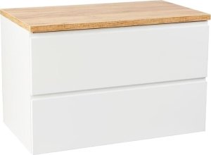 Deftrans Szafka łazienkowa biała 60x50 cm wisząca bez blatu pod umywalkę 5