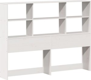 vidaXL Łóżko z regałem, bez materaca, białe, 160x200 cm, sosnowe 7