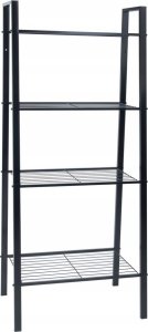 AWD Interior Regał metalowy czarny 148x61,8x34,5 cm 4 półki stal malowana 3