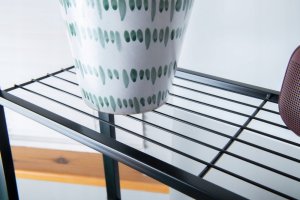 AWD Interior Regał metalowy czarny 148x61,8x34,5 cm 4 półki stal malowana 6