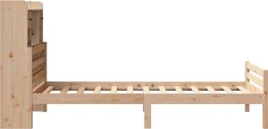 vidaXL Łóżko z regałem, bez materaca, 100x200 cm, sosnowe 5