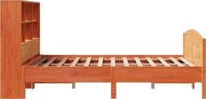 vidaXL Łóżko z regałem, bez materaca, 150x200 cm, lite drewno sosnowe 5