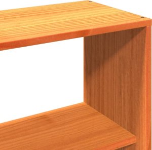 vidaXL Łóżko z regałem, bez materaca, 150x200 cm, lite drewno sosnowe 9