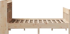 vidaXL Rama łóżka bez materaca, 135x190 cm, lite drewno sosnowe 7