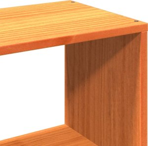 vidaXL Łóżko z regałem, bez materaca, woskowy brąz, 75x190 cm, sosnowe 9