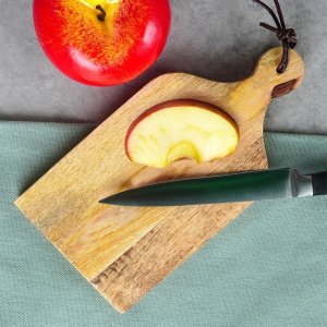 Deska do krojenia Home Styling Collection Deska do krojenia z drewna mango, z uchwytem, 10 x 19,5 x 1,3 cm 7