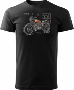 Topslang Koszulka z motocyklem na motor Honda 550 Four legend męska czarna REGULAR XXL 1