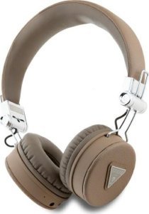 Słuchawki Guess Guess Bluetooth ENC GUBH70PGTSPSW Brown Grained Classic Round Shape Headphones 1