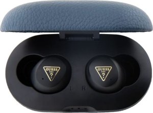 Słuchawki Guess Guess Bluetooth headphones GUTWSPGTSPSB TWS + docking station blue/blue Grained Classic Logo 3