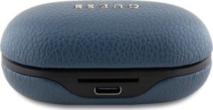 Słuchawki Guess Guess Bluetooth headphones GUTWSPGTSPSB TWS + docking station blue/blue Grained Classic Logo 5