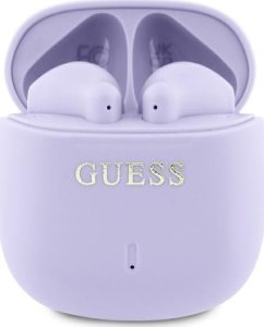 Słuchawki Guess Bluetooth headphones GUTWSJ14ESGU TWS + docking station purple/purple Printed Classic Logo 1