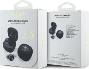 Słuchawki Guess Guess Bluetooth headphones GUTWSJ144ESK TWS + docking station black/black Iridescent 4G Printed Logo 6