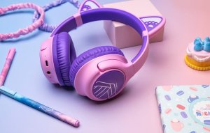 Słuchawki PowerLocus Bobo Cat Ears Kids fioletowe 3