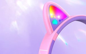 Słuchawki PowerLocus Bobo Cat Ears Kids fioletowe 5