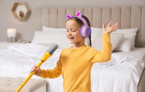 Słuchawki PowerLocus Bobo Cat Ears Kids fioletowe 6