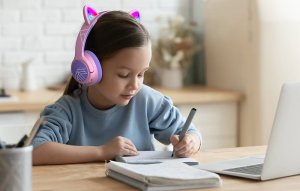 Słuchawki PowerLocus Bobo Cat Ears Kids fioletowe 8