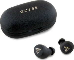 Słuchawki Guess Guess Bluetooth headphones GUTWSPGTSPSK TWS + docking station black/black Grained Classic Logo 1