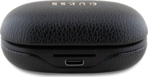 Słuchawki Guess Guess Bluetooth headphones GUTWSPGTSPSK TWS + docking station black/black Grained Classic Logo 5