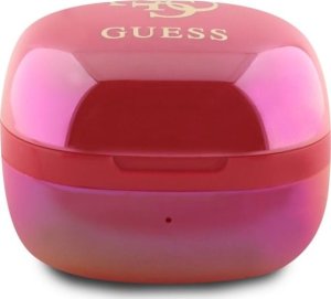 Słuchawki Guess Guess Bluetooth headphones GUTWSJ144ESF TWS + docking station fuchsia/fuschia Iridescent 4G Printed Logo 3