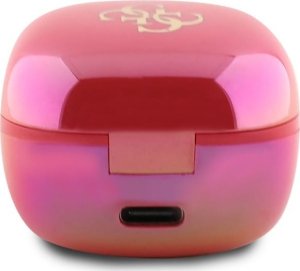 Słuchawki Guess Guess Bluetooth headphones GUTWSJ144ESF TWS + docking station fuchsia/fuschia Iridescent 4G Printed Logo 4