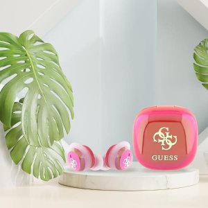 Słuchawki Guess Guess Bluetooth headphones GUTWSJ144ESF TWS + docking station fuchsia/fuschia Iridescent 4G Printed Logo 8