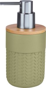 Dozownik do mydła Kleine Wolke Kleine Wolke Dash Dozownik do mydła Dill Zielony jodełka kompozyt/bambus 2