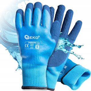 Geko Rękawice robocze wodoodporne ocieplane r. 9 /jersey – lateks/ (12/120) 1