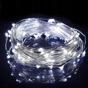 Lampki choinkowe Światełka lampki na żyłce 200 LED USB + programator ZIMNE BIAŁE LAMP38B 3