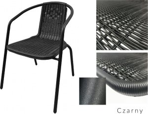 Bergamo Zestaw ogrodowy jadalniany na taras BERGOMO dla 6 osób czarny 3