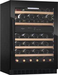 Chłodziarka do wina mQuvee mQuvee WCD60FGB-800 Podblatowa chłodziarka do wina - WineCave 800 60D Fullglass Black 1