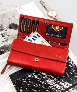 Peterson Skórzany portfel damski na karty NoSize 5