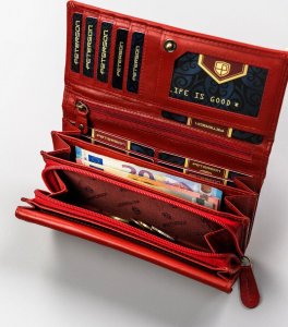 Peterson Skórzany portfel damski na karty NoSize 8