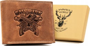 Always Wild Skórzany męski portfel Wild ANIMALS N992-CHM SHE NoSize 1