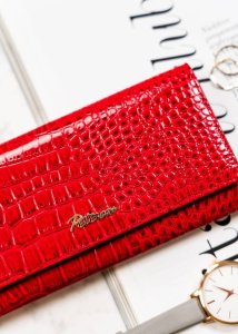 Peterson Portfel skórzany lakierowany z drapieżnym motywem krokodylej skóry - Peterson NoSize 2