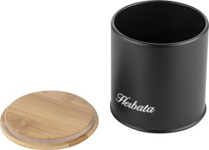 Chlebak Florina Zestaw kuchenny chlebak i 3 pojemniki na kawę herbatę cukier Elegant czarny 10