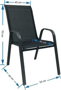 Majorka Zestaw mebli ogrodowych na taras stół i krzesła dla 6 osób Majarka szary 5