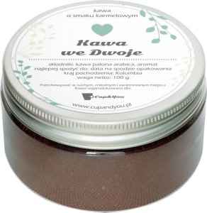 Cup&You Kawa we Dwoje - o smaku karmelowym, spakowana w eleganckie pudełko mieszczące 100g ziaren 100% Arabica, idealna na prezent dla Pary Młodej 2