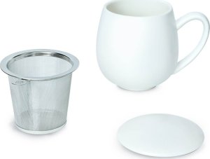 Cup&You Zestaw prezentowy Big Box ŚLubny- Zestaw herbat z okazji Ślubu: 20 saszetek - 20x 5g z herbatą o różnych smakach, Matowe kubki z zaparzaczem biały i czarny, świeca sojowa bukiet piwonii, herbata 14