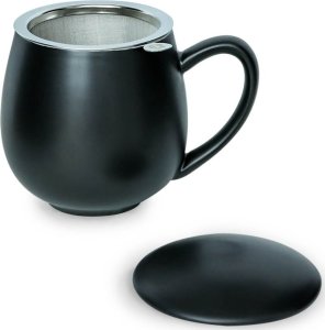 Cup&You Zestaw prezentowy Big Box ŚLubny- Zestaw herbat z okazji Ślubu: 20 saszetek - 20x 5g z herbatą o różnych smakach, Matowe kubki z zaparzaczem biały i czarny, świeca sojowa bukiet piwonii, herbata 10