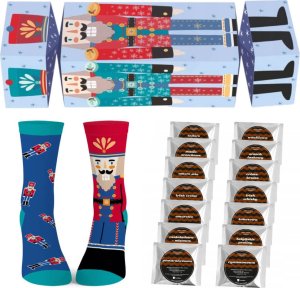 Cup&You Cracker z kawą HOLIDAY WONDERLAND - 14 różnych smaków kawy i kolorowe skarpetki z motywem dziadka do orzechów 3