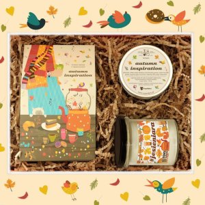 Cup&You Jesienny Box AUTUMN INSPIRATION- 10 sypanych herbat 10x5g z uroczym zaparzaczem z zawieszką, herbata Autumn inspiration ,sojowa świeca #Jesieniara 2