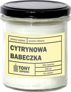Cup&You Świeca sojowa naturalna zapachowa CYTRYNOWA BABECZKA - najlepsza aromatyczna bezpieczna ręcznie robiona w szklanym słoiczku 300ml 50h palenia na prezent upominek 1