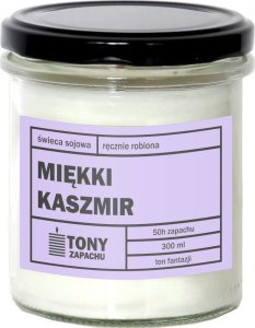 Cup&You Świeca sojowa naturalna zapachowa MIĘKKI KASZMIR- najlepsza aromatyczna bezpieczna ręcznie robiona w szklanym słoiczku 300ml 50h palenia na prezent upominek 1