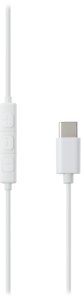 Słuchawki Streetz Headphones STREETZ C210-WHT, wired, in-ear, white, USB-C, 3 buttons 3