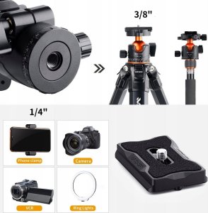 Głowica Kf Głowica Kulowa PANORAMICZNA 3D 16kg Aluminium Arca Swiss / K&F CONCEPT / BH-36L 5