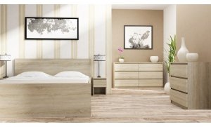Topeshop ML M3 MALWA KOMODA 3 SZUFLADY SONOMA 1