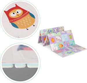 iPLAY Mata piankowa edukacyjna dwustronna składana duża + torba IPLAY 6