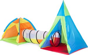iPLAY Namiot dla dzieci plac zabaw 3w1 iglo tipi tunel zestaw IPLAY 3