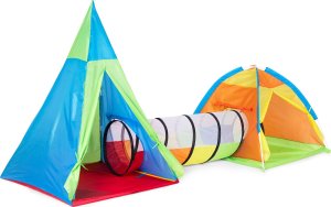 iPLAY Namiot dla dzieci plac zabaw 3w1 iglo tipi tunel zestaw IPLAY 10