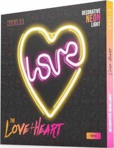 Forever Light Neon LED Love w sercu ścienny 25x2x27,5cm na USB 2
